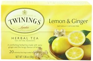 Twinings Herbal Tea, Lemon & Chinese Ginger, 20 Teabag Box (Pack of 6)