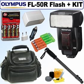 Olympus FL-50R Electronic Flash + Deluxe Accessory Kit by Olympus
