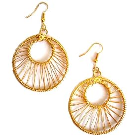 Fashion Bliss Gold Wire Round Earrings