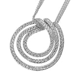 Oliver Weber 8732 Rhodium Plated Metal Swarovski Crystal Ladies Pendant + 15.5 Chain