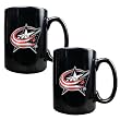 Columbus Blue Jackets NHL 2pc Black Ceramic Mug Set - Primary Logo by Great American Products