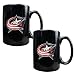 Columbus Blue Jackets NHL 2pc Black Ceramic Mug Set - Primary Logo