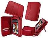 rooCASE Executive Portfolio (Red) Leather Case Cover with Landscape / Portrait View for Amazon Kindle Fire 7-Inch Android Tablet