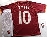ROMA Italy Soccer Jersey Home TOTTI FREE Shorts Adult Medium