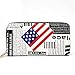 Badiya Women's Floral Canvas Clutch Wallet Cell Phone Zipper Around Long Purse