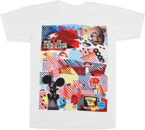 VZAP Men's T-Shirts Vintage Mouse &amp; Mouth Short Sleeve M White