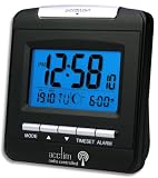 Acctim 71353 Mussano Radio Controlled Alarm Clock, Black