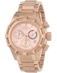 Invicta Womens 12460 Bolt Reserve Chronograph Rose Tone Dial 18k Rose Gold Ion-Plated Stainless Steel Watch
