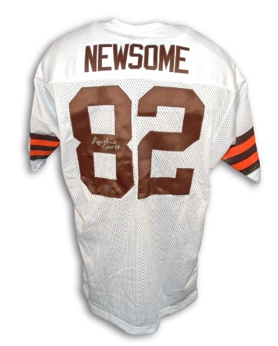 Ozzie Newsome Autographed Cleveland Browns White Throwback Jersey