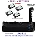 Kastar Pro Multi-Power Vertical Battery Grip (Replacement for BG-E16) + 4x LP-E6 Replacement Batteries for Canon EOS 7D Mark II (Not for EOS 7D) Digital SLR Camera