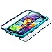Asmyna TUFF Hybrid Phone Protector Cover for Samsung Galaxy S5 - Retail Packaging - Purple/Blue Damask/Tropical Teal