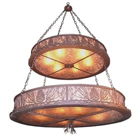 Meyda Tiffany - 20593: Caf� Nior - 48W Pinecone 2 Tier Inverted Pendant by Meyda