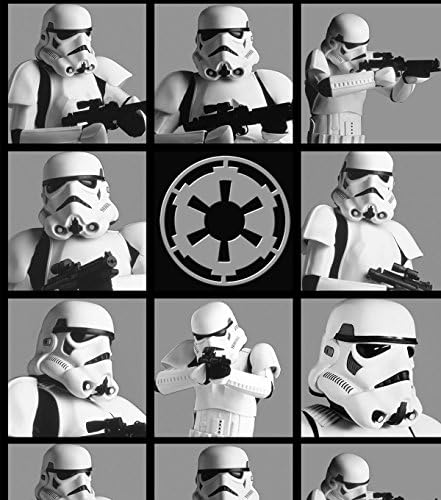 STAR WARS STORM TROOPERS BLOCK PRINT 100% COTTON FABRIC BY THE 1/2 YARD