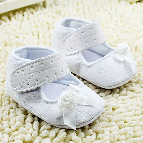 Weixinbuy Newborn Baby Girls Princess Bow Mary Jane Crib Shoes S