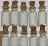 GLASS, BOTTLE, CLEAR, GLASS BOTTLES, MINIATURE, STORAGE, BOTTLES, with CORKS, BOTTLE, is 1-7/16 TALL x 1/2 WIDE, 264-BOTTLES & 264 CORKS,