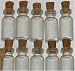 GLASS, BOTTLE, CLEAR, MINIATURE, STORAGE, BOTTLES, with CORKS, BOTTLE, is 1-7/16 TALL x 1/2 WIDE, 20-BOTTLES 20 CORKS,