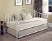 White Metal Twin Size Day Bed (Daybed) Frame with Trundle & Mattresses