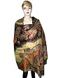 Brown Reversible Jamawar Paisley Pashmina Shawl