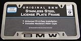 BMW License Frame - BMW name on CHROME Frame
