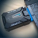 Taidea Mini Vacuum USB Fan for Laptop, Notebook USB Cooling Fan, Laptop USB Fan Cooler, Tablet Computer USB Cooler, USB Fan Controller, Mini USB Fan Quiet, USB Fan Silent , Air Extracting Case Cooling Cooler, USB Radiator, USB Heat Sink, Notebook CPU Cooler, for 12 14 15.6 17 inch Dell Lenovo Asus Acer HP Hasee Sony Toshiba Samsung Notebook Laptop Computer and others (9V DC Power Adaptor Version)