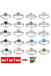 925 Sterling Silver Irish Heart Shaped CZ Claddagh Ring (6, Rose Pink CZ)