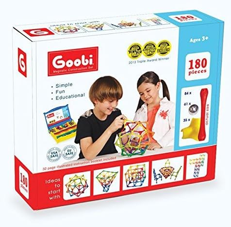 Goobi GL-180 - The Magnetic Construction Set with the Permanent Carrying Case by Goobi