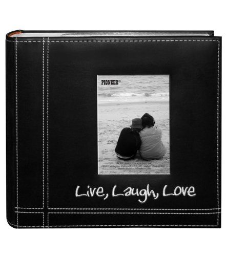 Embroidered Album 9''X9''-Black Live/Laugh/Love