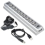 DIGIFLEX 10 Ports USB 2.0 HUB High Speed for PC Laptop Mac