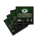 NFL Green Bay Packers 4 time Super Bowl XLV Champions 4pk Ceramic Coaster Set