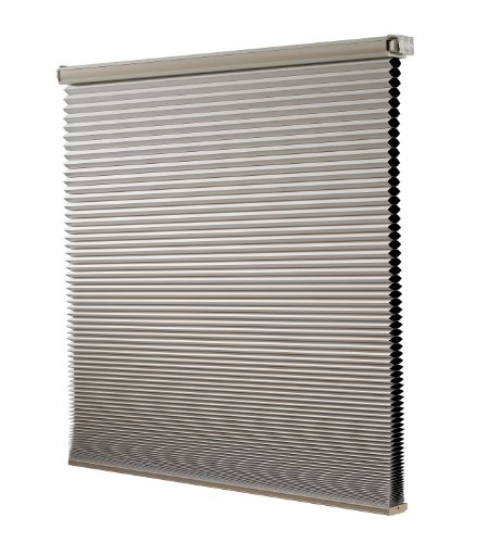 Redi Shade Z14C3461450 Simple Fit Made to Width Custom Cordless Honeycomb Cellular Shades, 34 3/4-Inch by 72-Inch, Cream Blackout