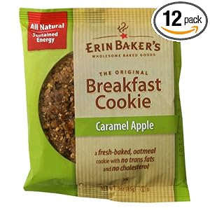 Erin Baker's Breakfast Cookie Caramel Apple, 3-Ounce Individually Wrapped Cookies (Pack of 12)