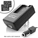 PRO SERIES AC & DC Equivalent PANASONIC CGA-S007A/1B Charger and Battery 2-PACK Combo ( OEM DE-A2 Replacement Charger) - For select Panasonic LUMIX DMC-TZ Series Cameras and more
