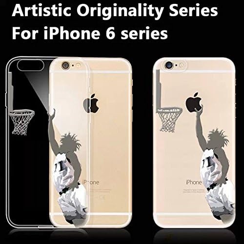 Godigi 2015 New Design Pettern Soft Flexible Extremely Thin Gel TPU Transparent Skin Case for iPhone 6 iPhone 6 Plus (basketball 5.5inch)
