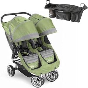Baby Jogger 87174CONSOL City Mini Double - Green-Gray w Parent Console