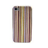 iPhone4/iPhone4S マルチストライプ バックカバーケース (ピンク)