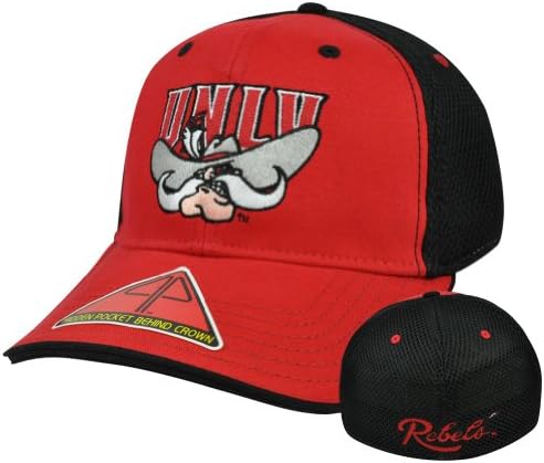 NCAA Butter Pro Pocket Flex Fit S/M Hat Cap Mesh UNLV Las Vegas Running Rebels