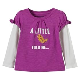 Infant Girls' Cherokee® Long-sleeve Bird 2fer Tee - Pink