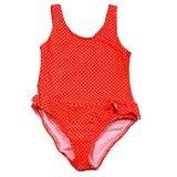 Baby Bunz Red Polka Dot Toddler 2T,3T,4T Girls One Piece Swimsuit Bathing Suit