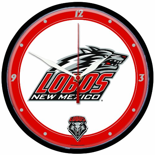 NCAA New Mexico Lobos Round Clock
