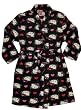 Hello Kitty - Kitty Faces and Hearts Black Fleece Robe for women
