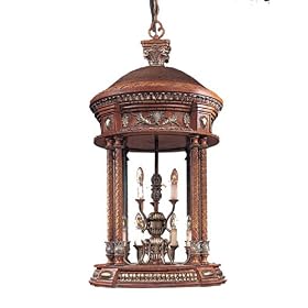 Minka Lavery Treville 1379-196C Large Lantern (43"H x 23"W) 9 Light 360w Pendant in Tuscan Patina