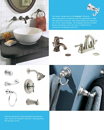Moen YG5418CH Bathroom Safety 18-Inch Stainless Steel Traditional Bathroom Grab Bar, Chrome