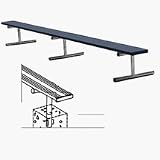 15' Color Heavy Duty Permanent Aluminum Bench without Back