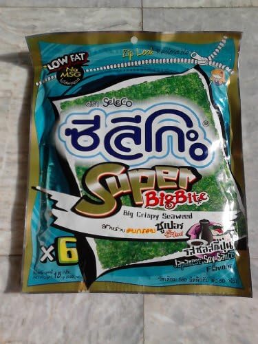 Big Crispy Toasted Seaweed, Seleco, Japanese Soy Sauce Flavor (Pack of 3)