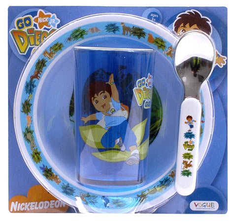 Go Diego Go 3pc Breakfast Set (Bowl, Tumbler & Spoon)
