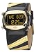 Adidas Adh1670 Unisex Digital Multifunctional Black Leather Strap Watch With Gold Adidas Stripe Detail Watch