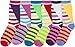 Sakkas Women's Fun Colorful Design Poly Blend Crew Socks Assorted 6-Pack