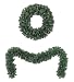 GKI/Bethlehem Lighting Pre-Lit PVC 24-Inch Wreath and 6-Foot Garland with 50 Clear Mini Lights, Sierra