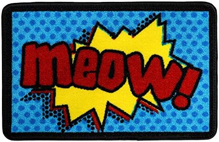 Meow Cartoon Cat Food Mat