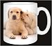 Kitchen & Housewares : 2 YELLOW LABRADOR DOGS Coffee Mug